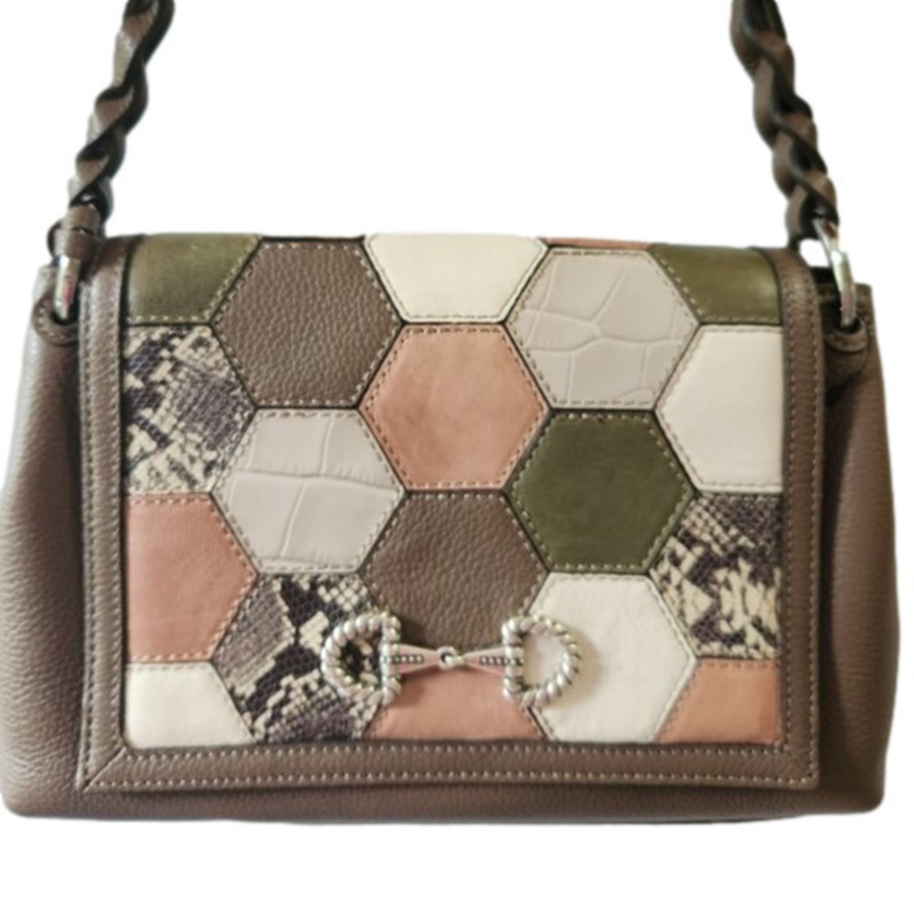 P007. Brighton Off the Grid Medium Fall Meadow Leather Bag  NWOT